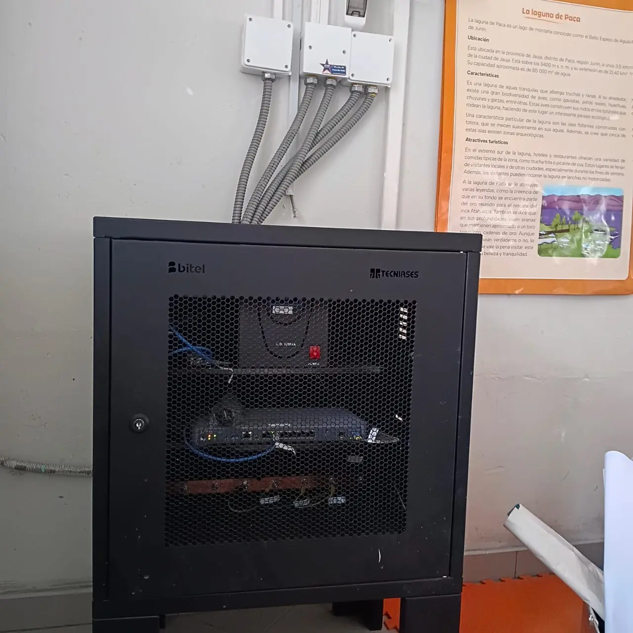 Gabinete de comunicaciones con protección eléctrica, evidencia 2